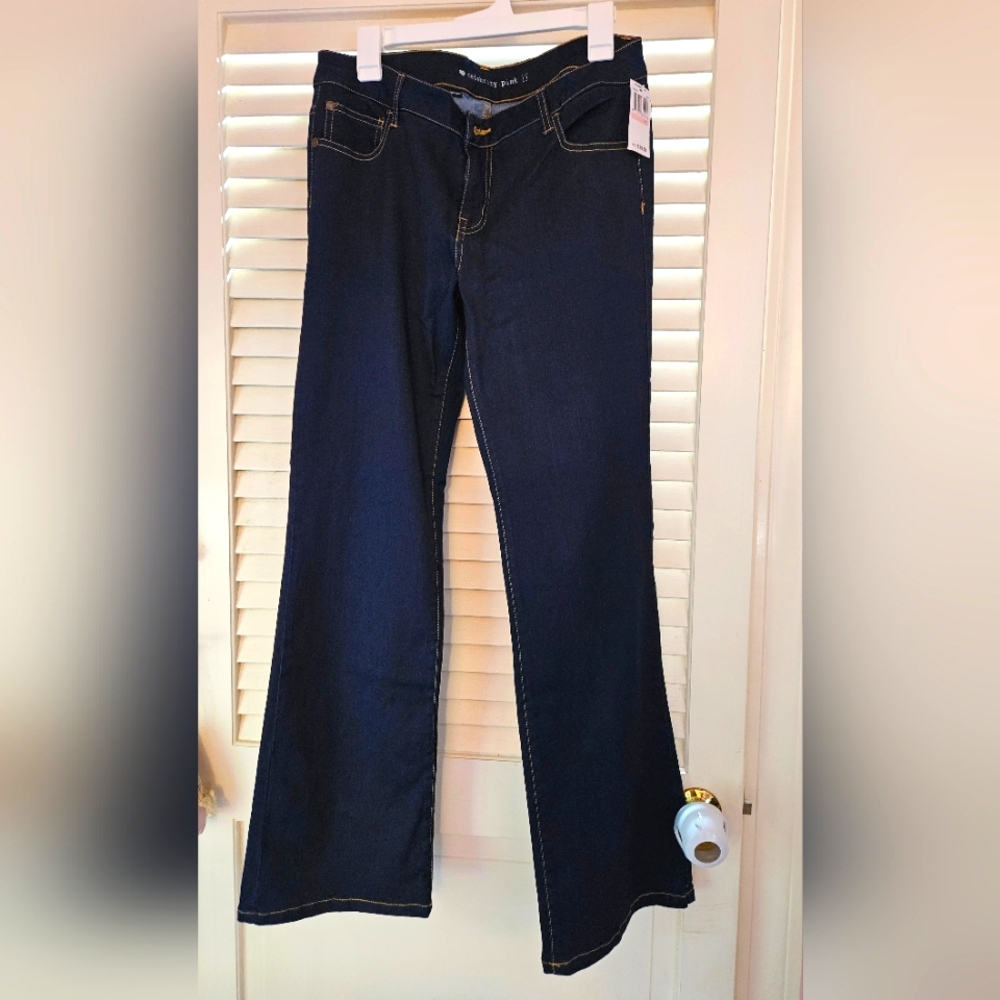 Celebrity Pink Dark Indigo Wide Leg Jeans